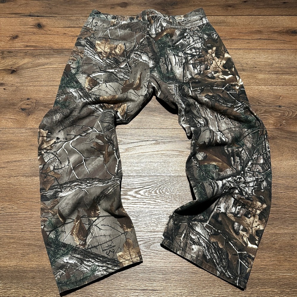 Realtree Camo Xtra Denim‎ Pants Mens 34x30 Camouflage Hunting Work Trousers